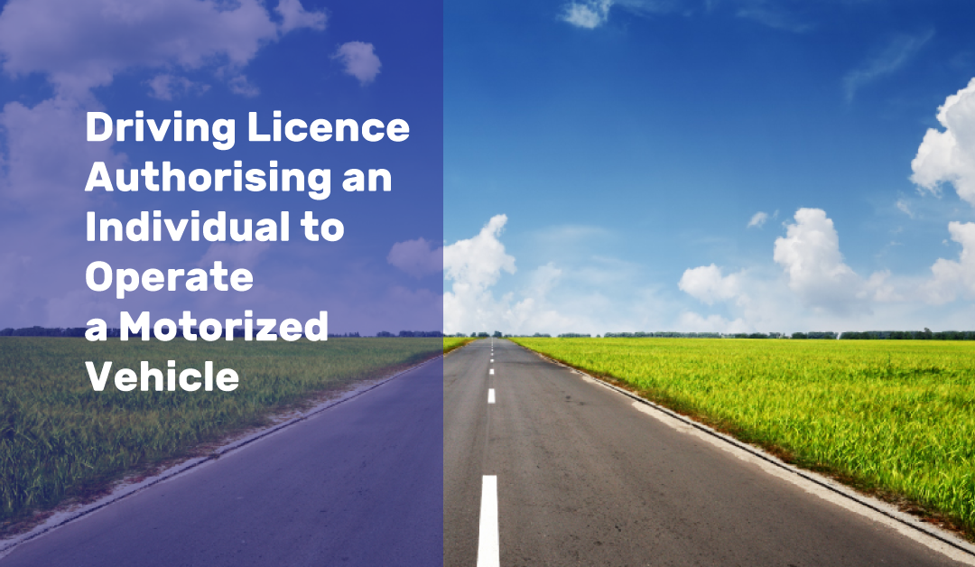Driving Licence Authorising an Individual to Operate a Motorized Vehicle